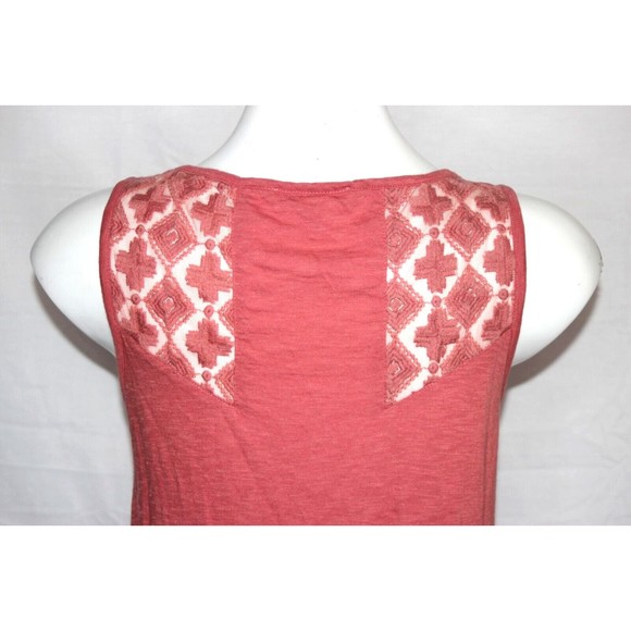 Kenar Womens Pink SleevelessTank Top Lace Detail Scoop Neck Tunic Size Small - Picture 7 of 8